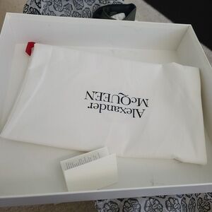 Alexander McQueen Cream Dust Bag with Logo